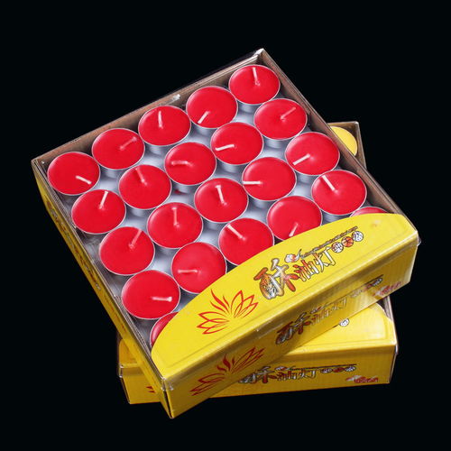 佛灯酥油灯香薰蜡防风24小时莲花烛台家用长明灯100粒蜡烛灯用品