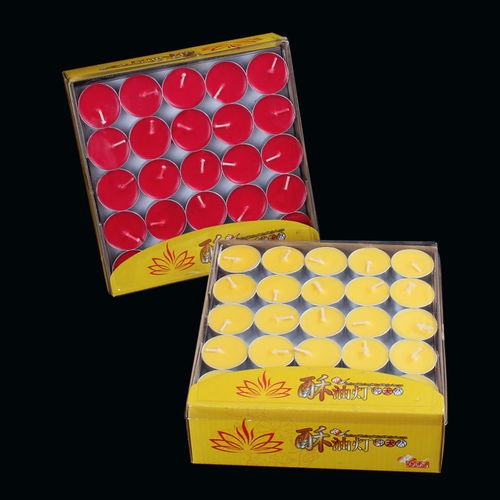 佛灯酥油灯香薰蜡防风24小时莲花烛台家用长明灯100粒蜡烛灯用品